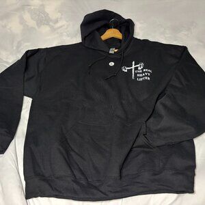 BLACK HOODIE-GILDAN HEAVY COTTON(NEW)